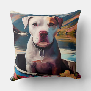 Coussin Pitbull sur une pagaie : une aventure Pittoresque