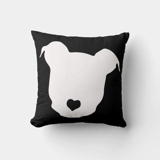 Coussin Pitbulls de ♥ de coeur (Recto)