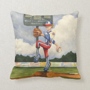 Coussin Pitcher de baseball sur Mound par Jay Throckmorton