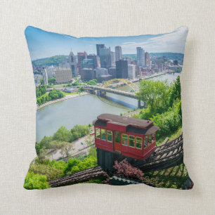 Coussin Pittsburgh Pennsylvania Steel City Skyline Incline