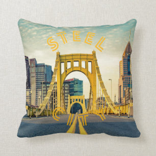 Coussin Pittsburgh Steel City Skyline 412 Pennsylvania Can