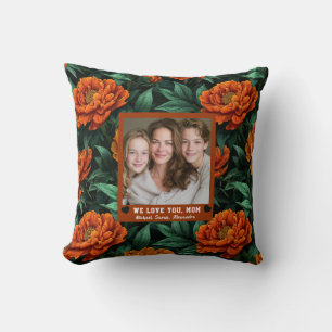 Coussin Pivoines Meilleure Maman Maman Condo Décor Hawaïen