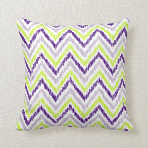 Coussin PixDezines chevron ikat/do-it-yourself couleur arr