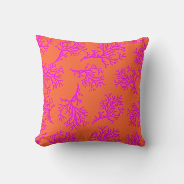 Coussin PixDezines corail rose/do-it-yourself arrière - pl (Recto)
