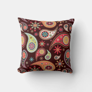 Coussin PixDezines couleurs rétro paisley/do-it-yourself a