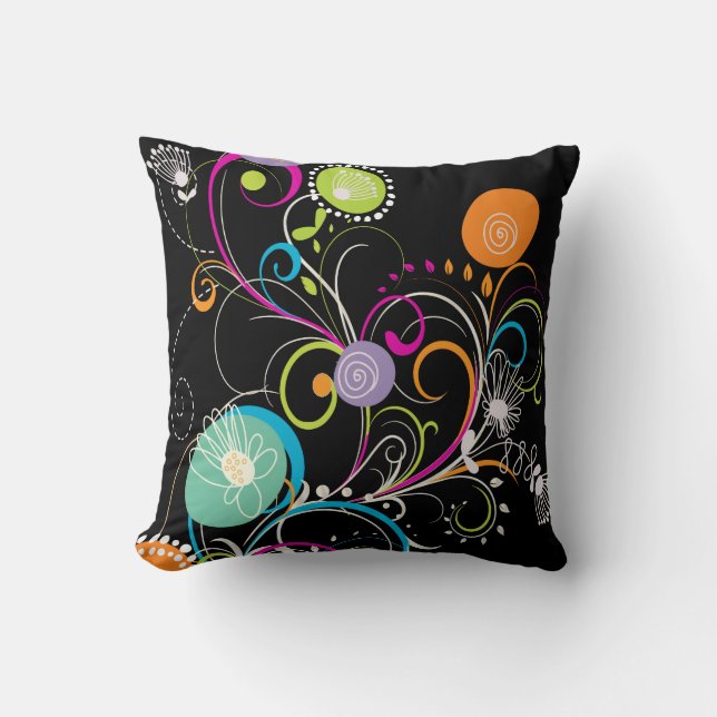 Coussin PixDezines des pandelions funky/do-it-yourself arr (Recto)