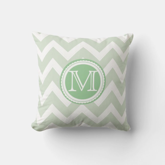 Coussin PixDezines do-it-yourself couleur chevron/vert de  (Recto)