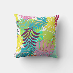 Coussin PixDezines forêt tropicale/monstera/do-it-yourself