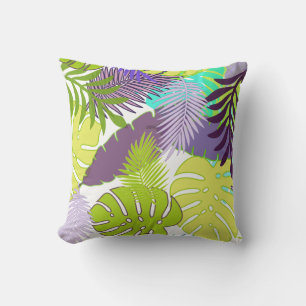 Coussin PixDezines forêt tropicale/monstera/do-it-yourself