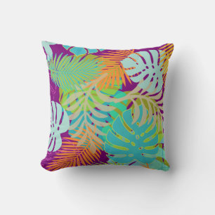 Coussin PixDezines forêt tropicale/monstera/do-it-yourself