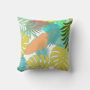 Coussin PixDezines forêt tropicale/monstera/do-it-yourself
