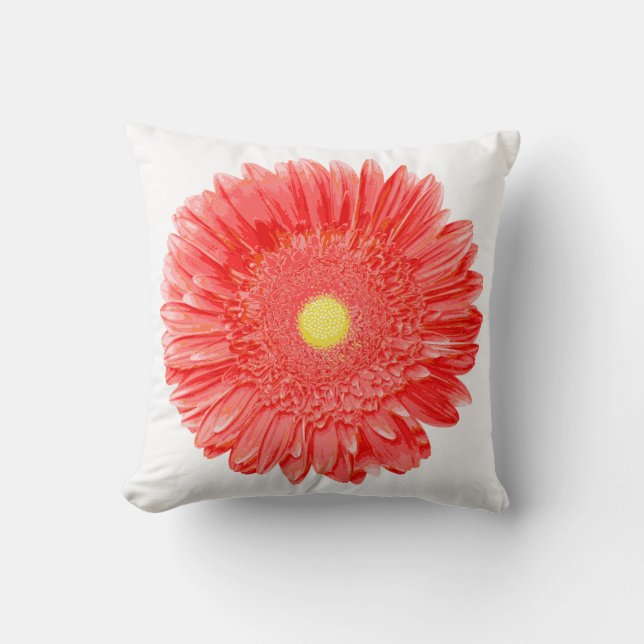 Coussin PixDezines gerbera daisies/do-it-yourself arrière  (Recto)