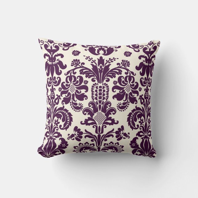 Coussin PixDezines isabella damask/do-it-yourself arrière  (Recto)