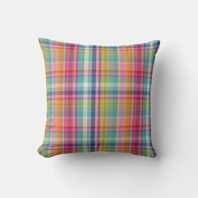 Coussin PixDezines malibu plaid (Recto)