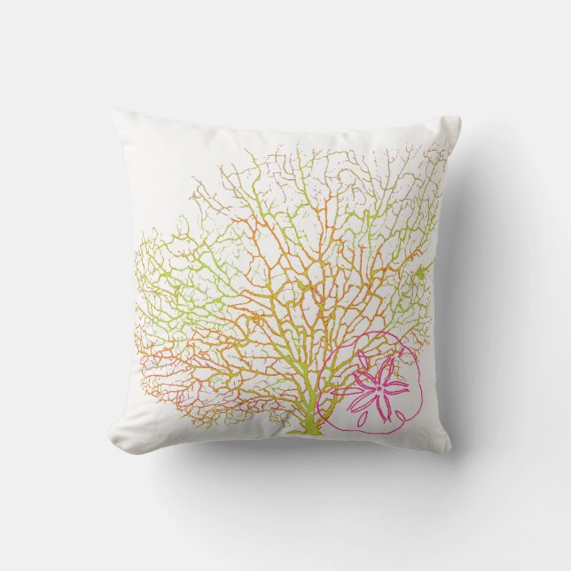 Coussin PixDezines maui corail fusion+étoile de mer (Recto)