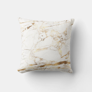 Coussin PixDezines Midnight Blue Marble+Faux Gold