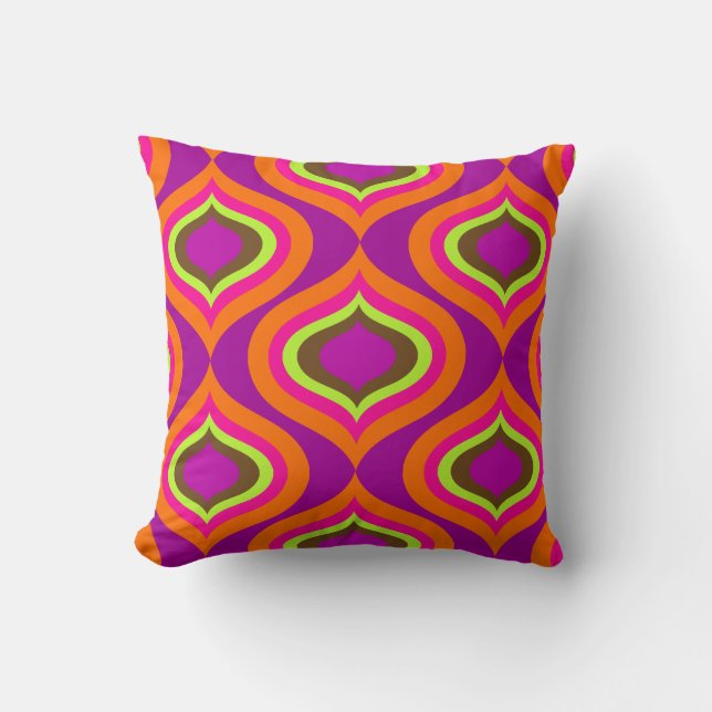 Coussin PixDezines mod ogee do-it-yourself couleur arrière (Recto)