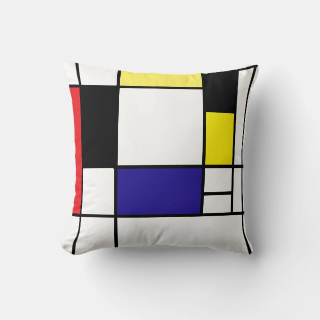 Coussin PixDezines Mondrian Arts 1/do-it-yourself arrière  (Recto)