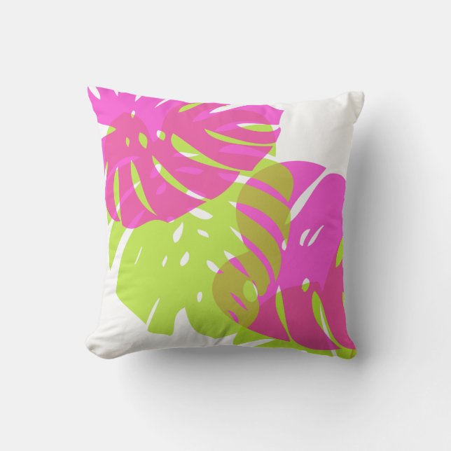 Coussin PixDezines monstera/do-it-yourself arrière - plan (Recto)