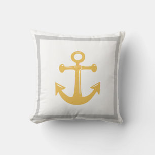 Coussin PixDezines nautique/do-it-yourself couleur/ancre