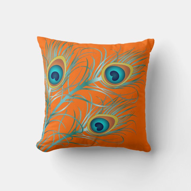 Coussin PixDezines psychédélique paon/do-it-yourself arriè (Recto)