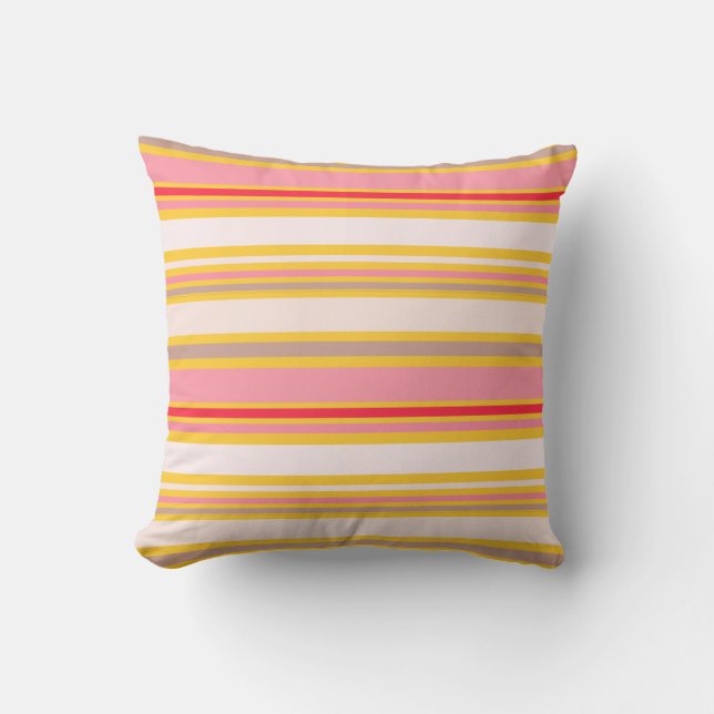 Coussin PixDezines rayures/do-it-yourself couleur (Recto)