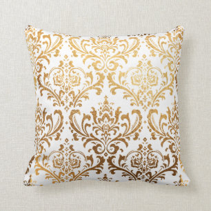 Coussin PixDezines Rossi Damask/Faux Gold