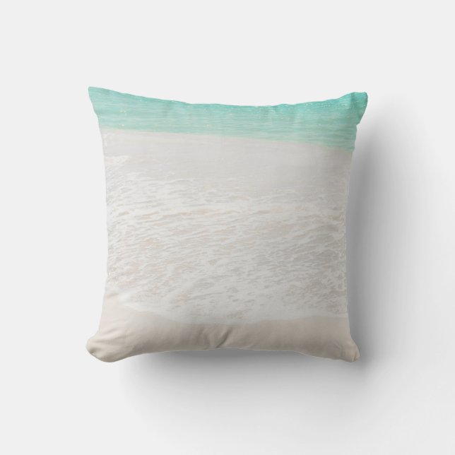 Coussin PixDezines sur la plage (Recto)