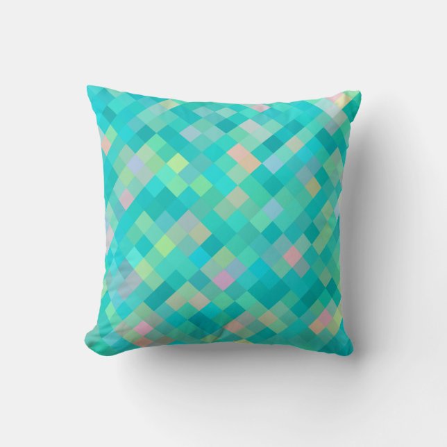 Coussin Pixel Art Multicolor Motif (Recto)