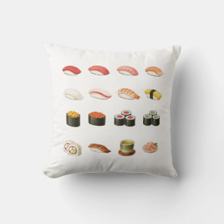 Coussin Pixel Sushi Cushion - Scan QR Code for Sushi game