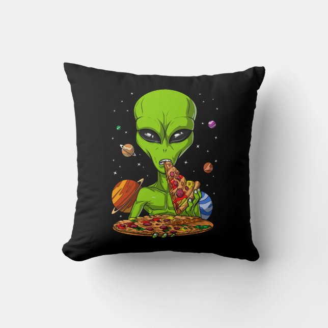 Coussin Pizza de l'espace Alien (Recto)