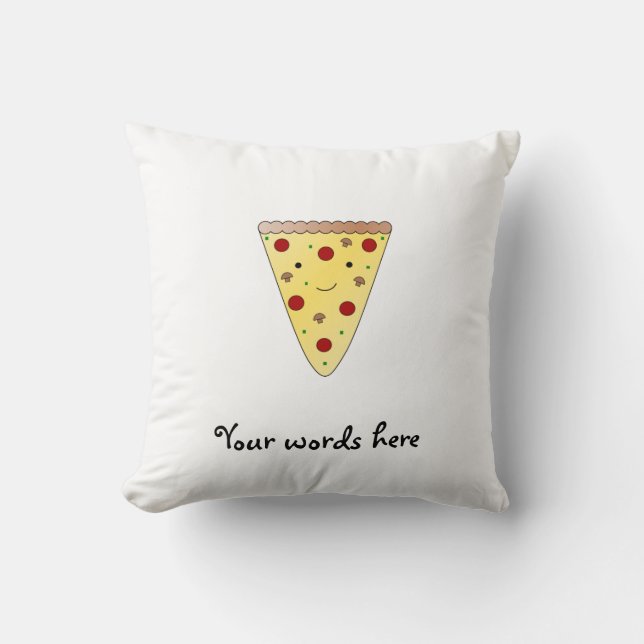 Coussin Pizza mignonne (Recto)