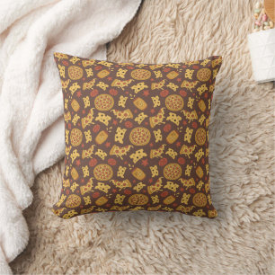 Coussin Pizza Motif Jeu d'oreiller décoratif