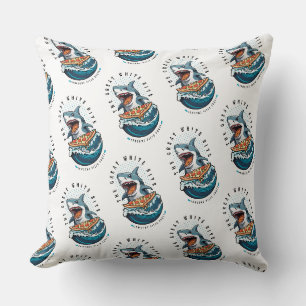 Coussin Pizza pour manger des requins Le Grand Bite Blan