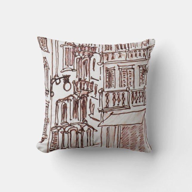 Coussin Place de Manises dans la vieille ville | Valence,  (Recto)