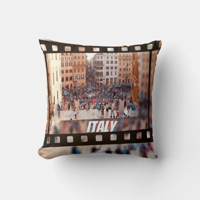Coussin Place d'Espagne Rome, Italie (Recto)