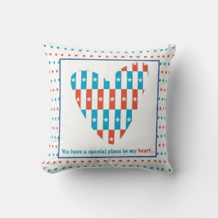 Coussin Place Patriotique Dans Le Coeur, Soutien Encourage