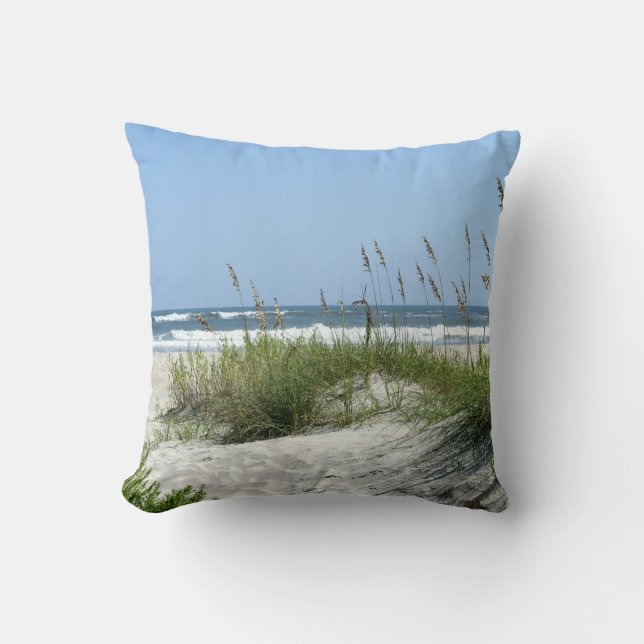 Coussin Plage au réversible d'Ocracoke (Recto)