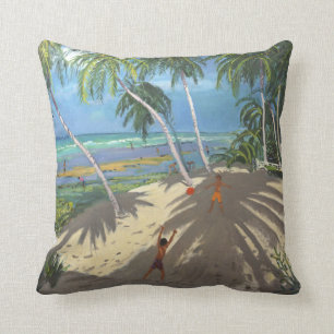 Coussin Plage Barbade 2013 de Clovelly de palmiers