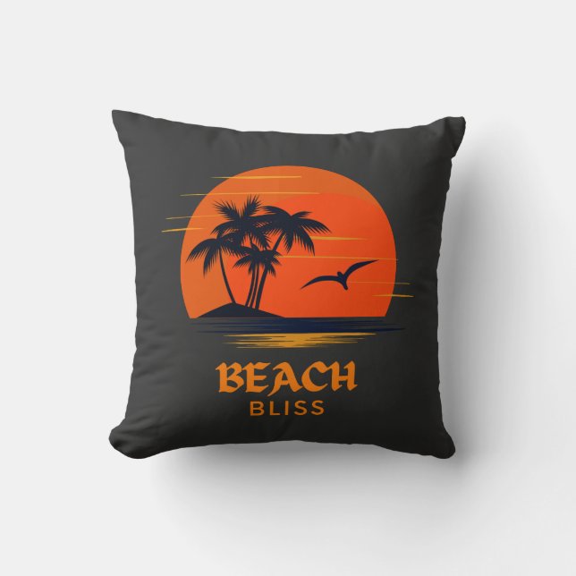 Coussin Plage Bliss : Soleil en flammes (Recto)