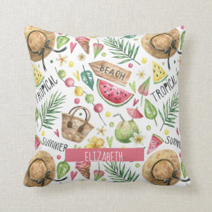 Coussin Plage colorée Fille Relax