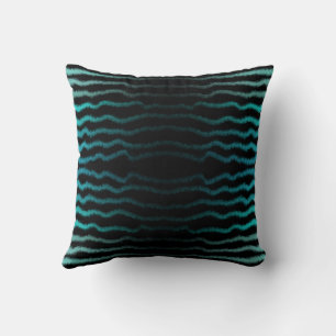 Coussin Plage côtière Salé Vagues Turquoise Art Abstrait