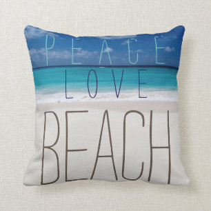 Coussin Plage d'amour de paix