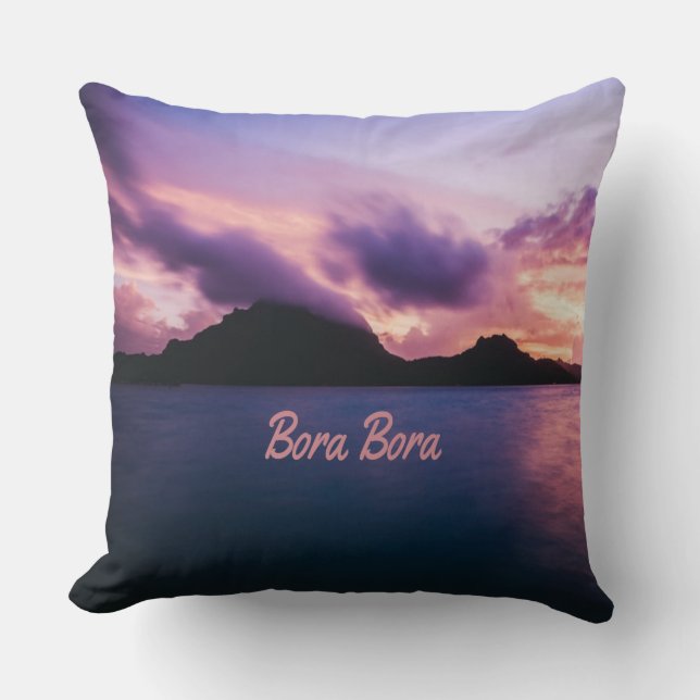 Coussin Plage de Bora Bora Suset Island (Recto)