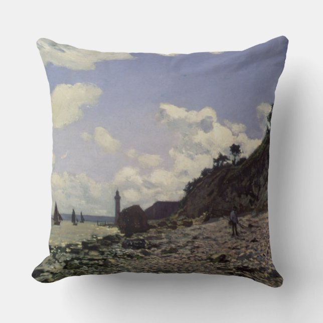 Coussin Plage de Claude Monet | chez Honfleur, 1864 (Recto)
