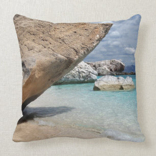 Coussin Plage de la Sardaigne avec le grand carreau de