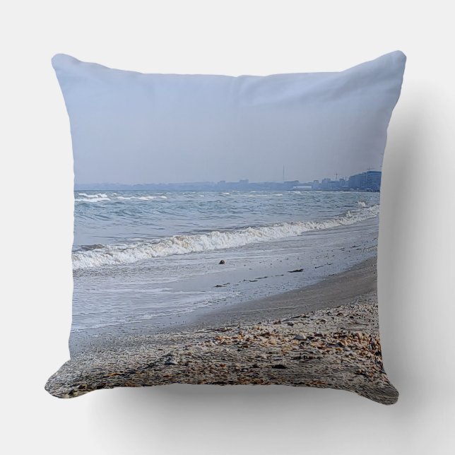 Coussin Plage de Mamaia - Mer Noire – Constanta Roumanie I (Recto)