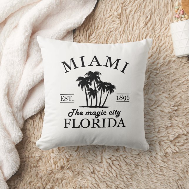 Coussin Plage de Miami City en Floride (Couverture)