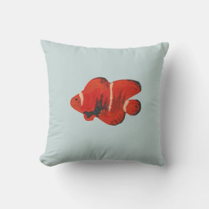 Coussin Plage de poisson clown Océan Peinture animale Cous