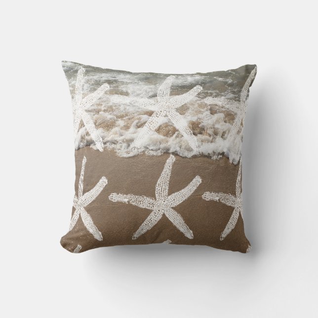 Coussin Plage de sable blanc Motif Nautique de poisson-Sta (Recto)